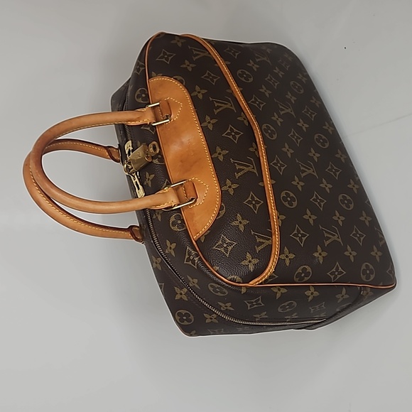 Authentic Louis Vuitton LV Deauville Monogram Handbag Tote Dust bag Lock & Key - Picture 3 of 17